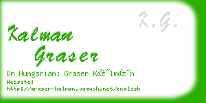kalman graser business card
